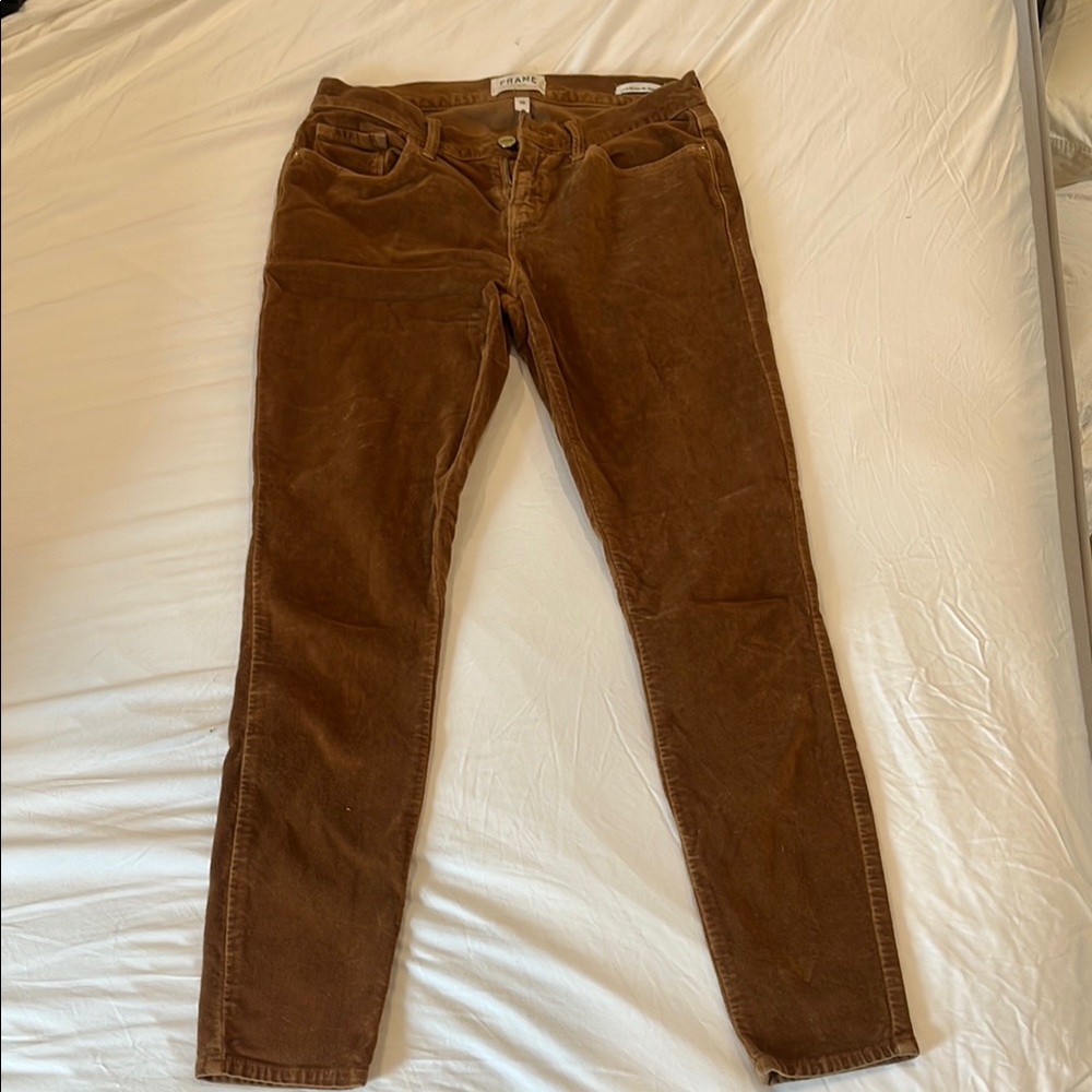 Frame Denim Brown Skinny Jeans Sleek Fit